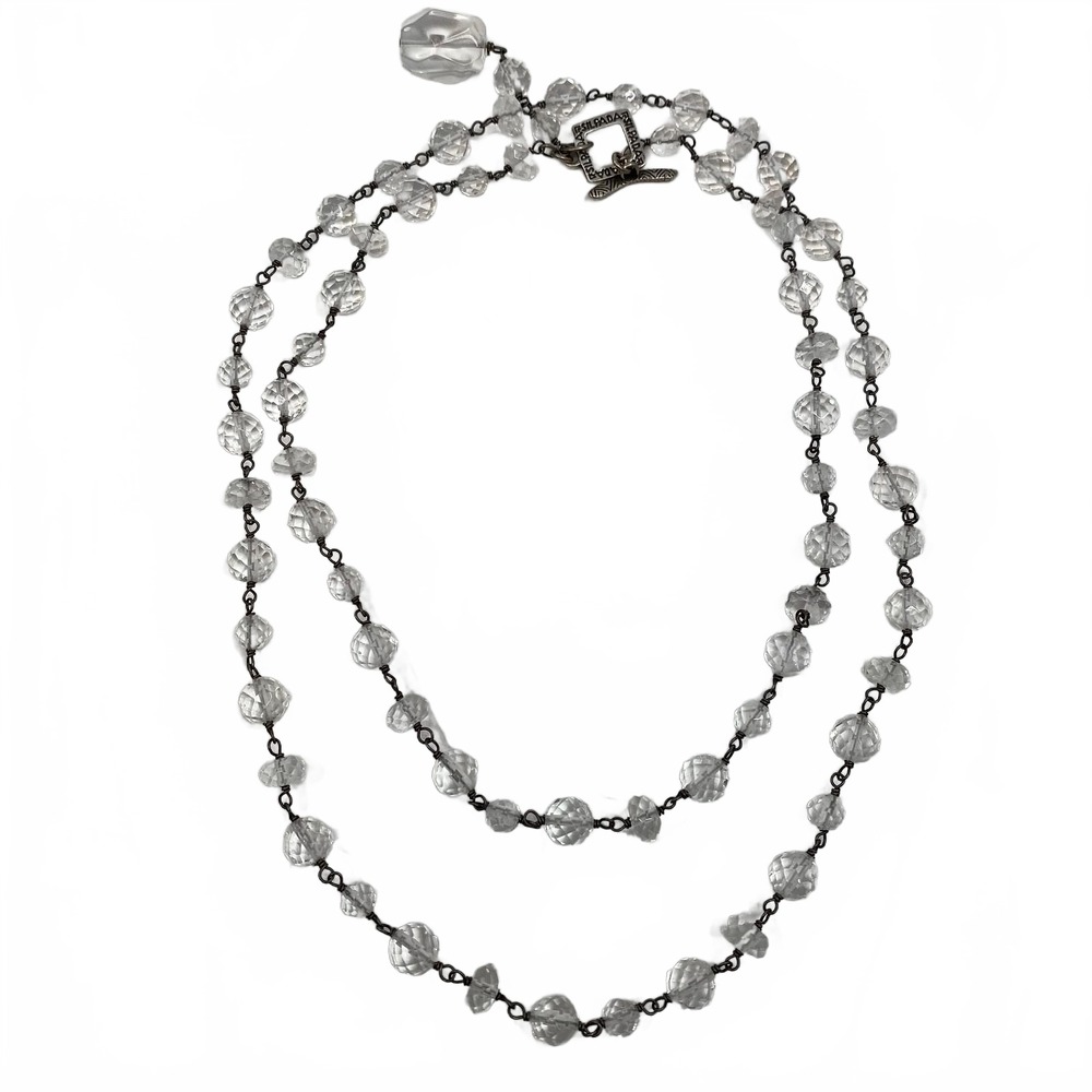 Silpada Silver Clear Crystal Beaded Necklace | One Size Regular